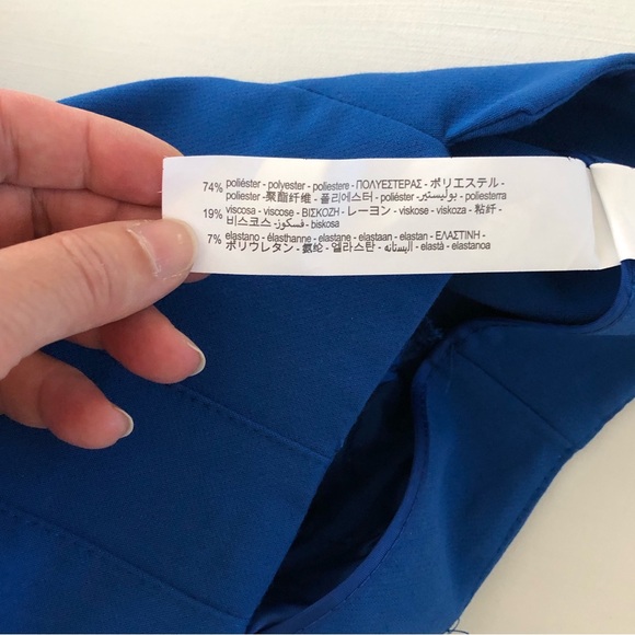 NWT Zara Cobalt Blue High-Waisted Trousers Size Medium - Picture 5 of 12